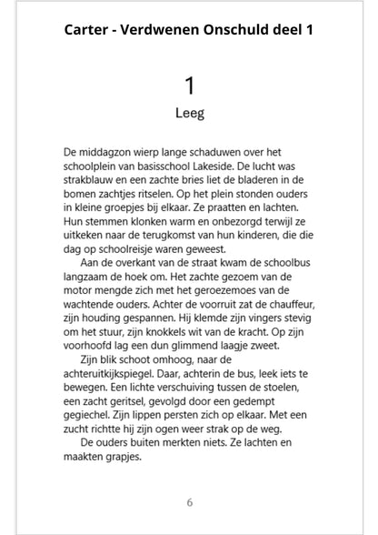 Carter – Verdwenen Onschuld Instapset: Deel 1&2 (E-Book)