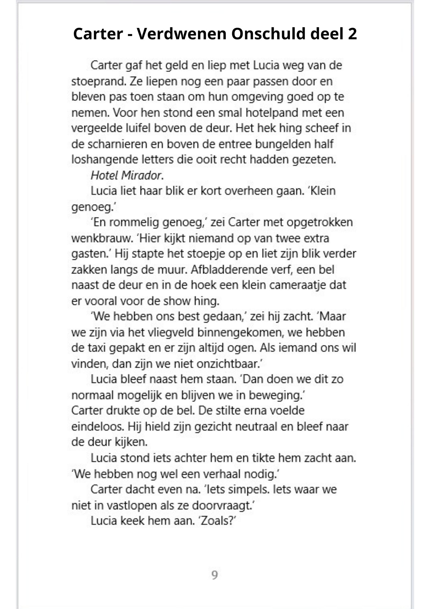 Carter – Verdwenen Onschuld Instapset: Deel 1&2 (E-Book)