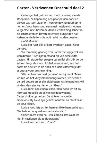 Carter – Verdwenen Onschuld Instapset: Deel 1&2 (E-Book)